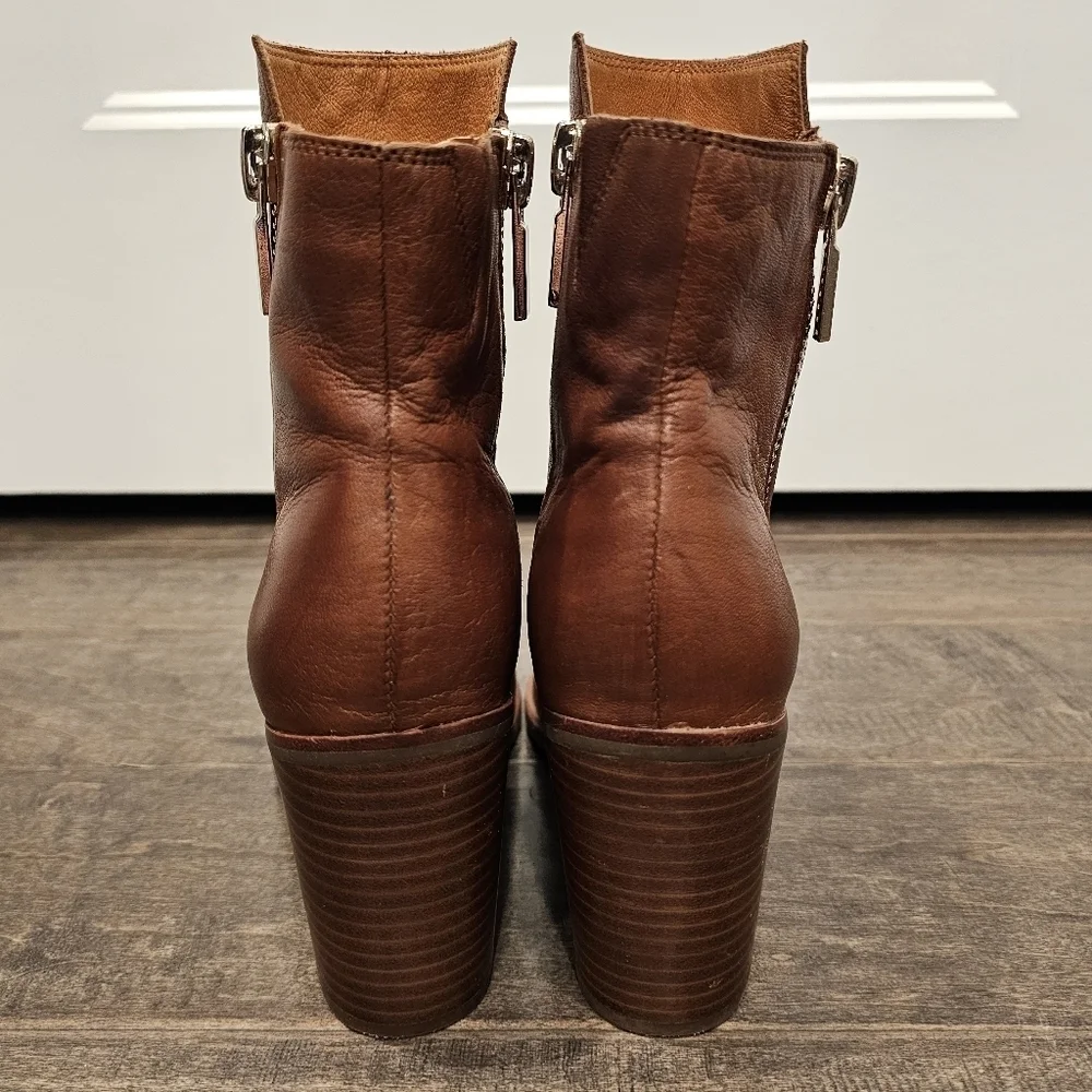 Kenneth Cole Ingrid Genuine Leather Ankle Boots Sz 8.5